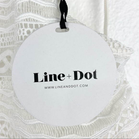 LINE & DOT Daiguri White Lace Halter Dress, M, NWT - Picture 5 of 10